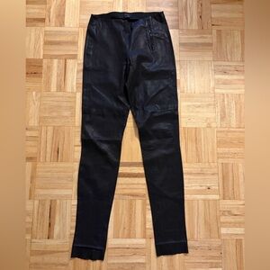 Theory Black Skinny Leather Pants